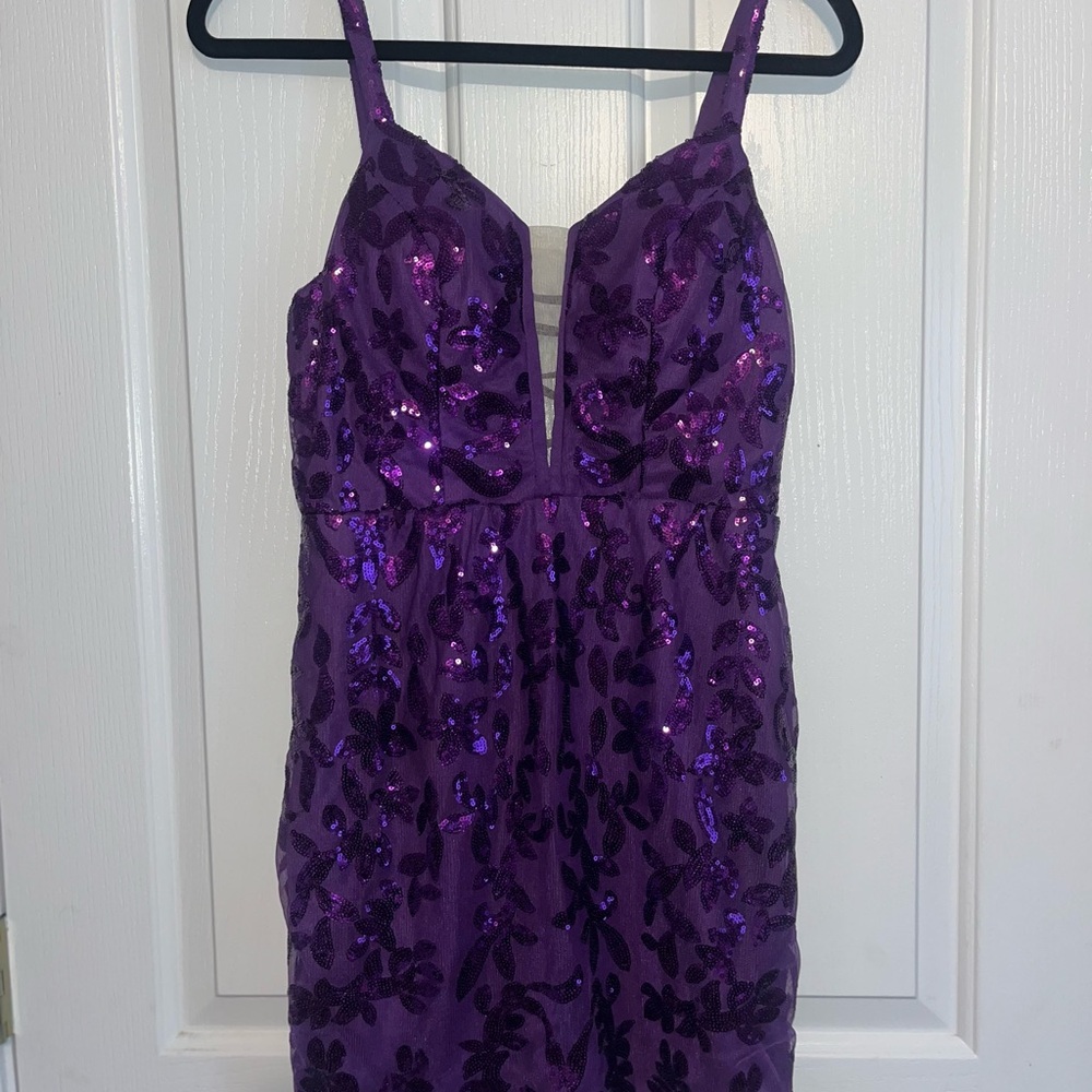 Purple Sequin Dress